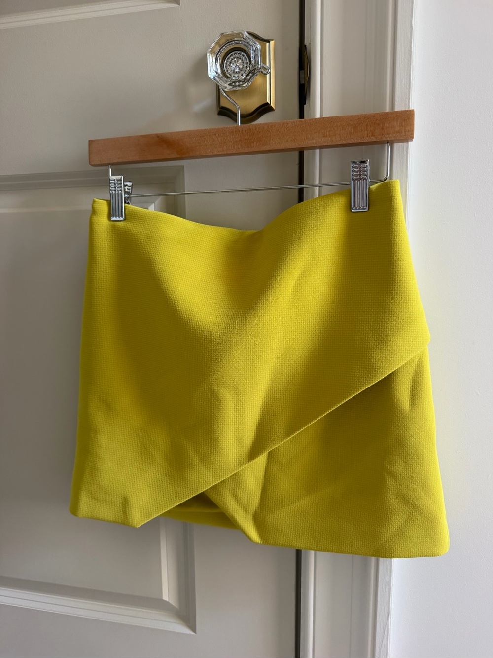 H&M Bright Yellow Asymmetrical Mini Skirt